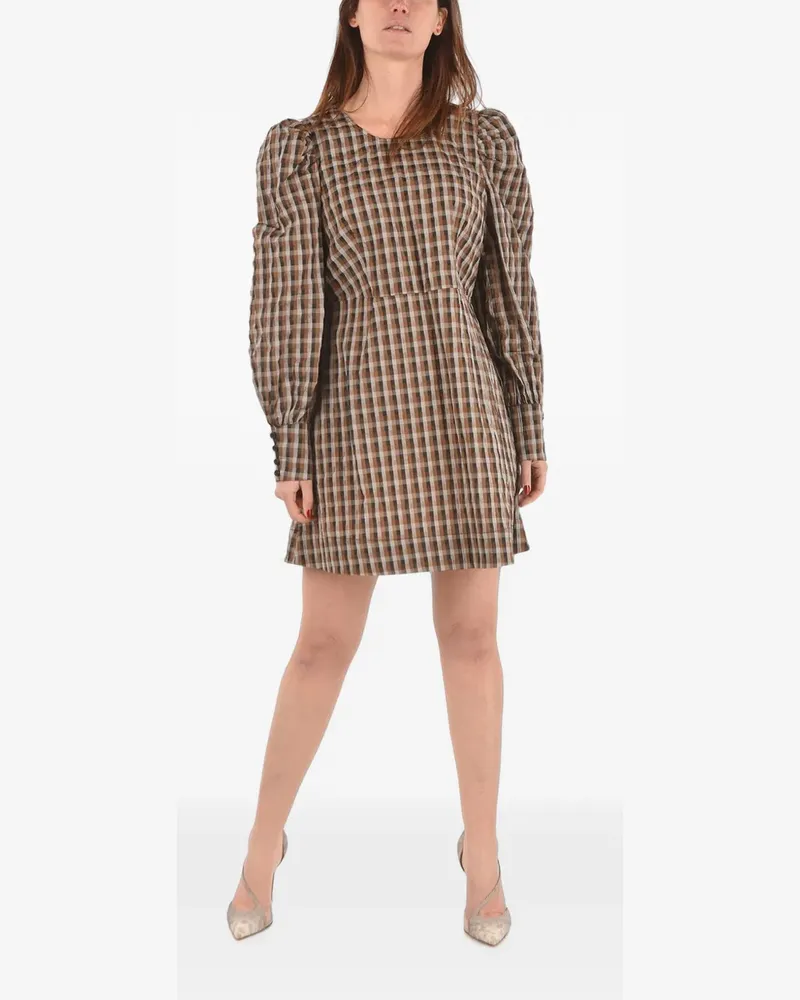 Baum und Pferdgarten Aidine gingham-print mini dress - Braun Braun