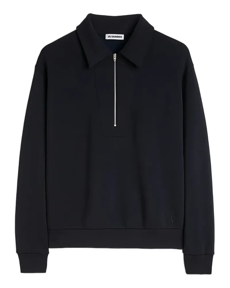 Jil Sander Poloshirt mit Monogramm-Stickerei - Blau Blau
