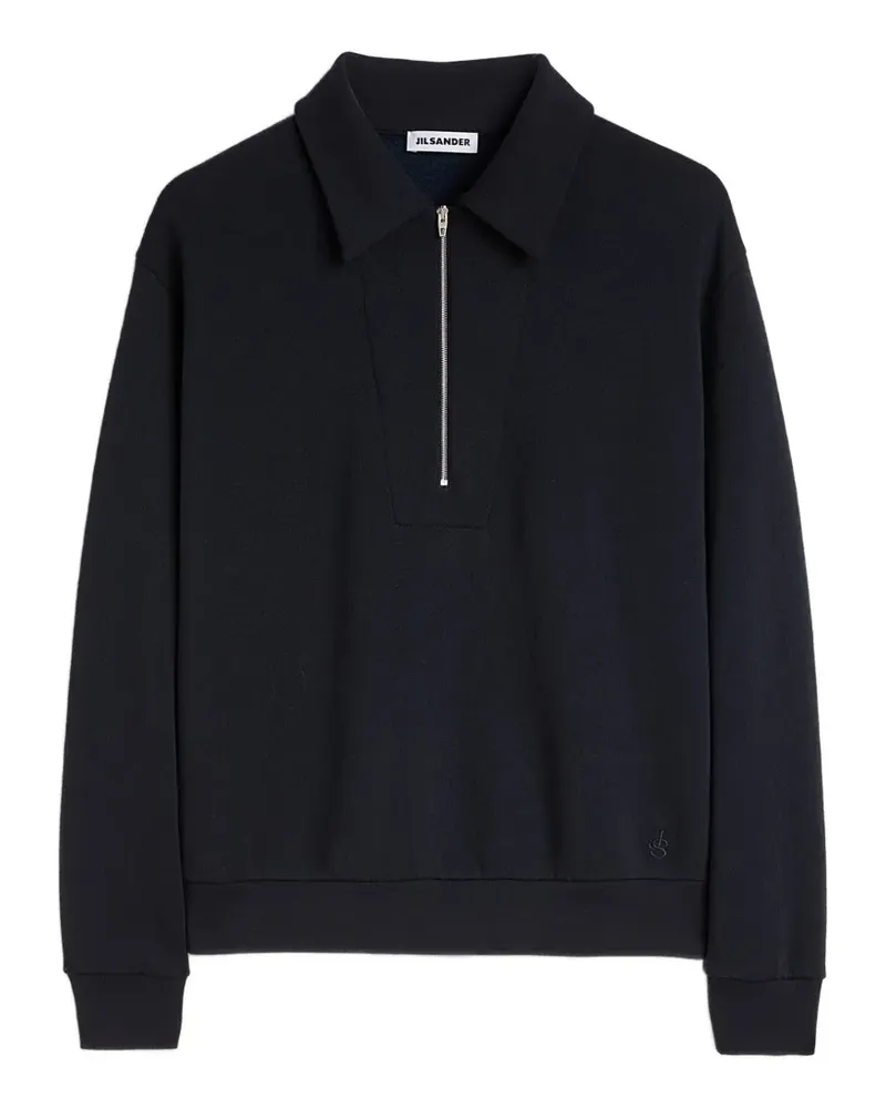 Jil Sander Poloshirt mit Monogramm-Stickerei - Blau Blau