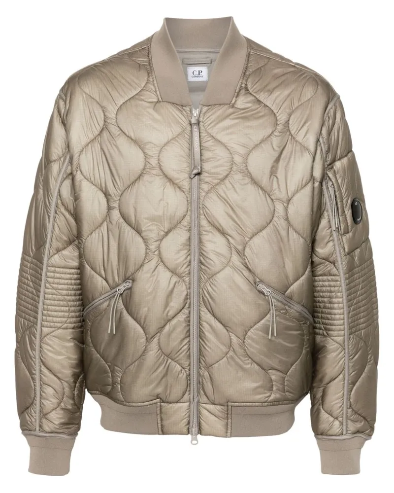 C.P. Company Wattierte Liner Bomberjacke Braun