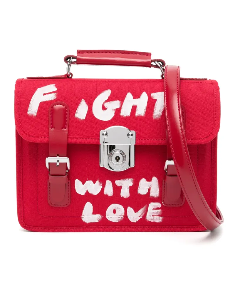 Comme des Garçons Umhängetasche mit grafischem Print - Rot Rot
