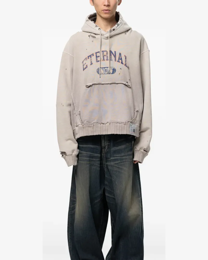 MIHARAYASUHIRO Ausgeblichener Hoodie - Nude Nude