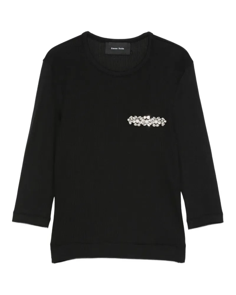 Simone Rocha Verziertes Oberteil - Schwarz Schwarz