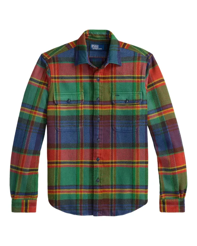 Ralph Lauren Kariertes Classic Fit Flanellhemd - Grün Grün