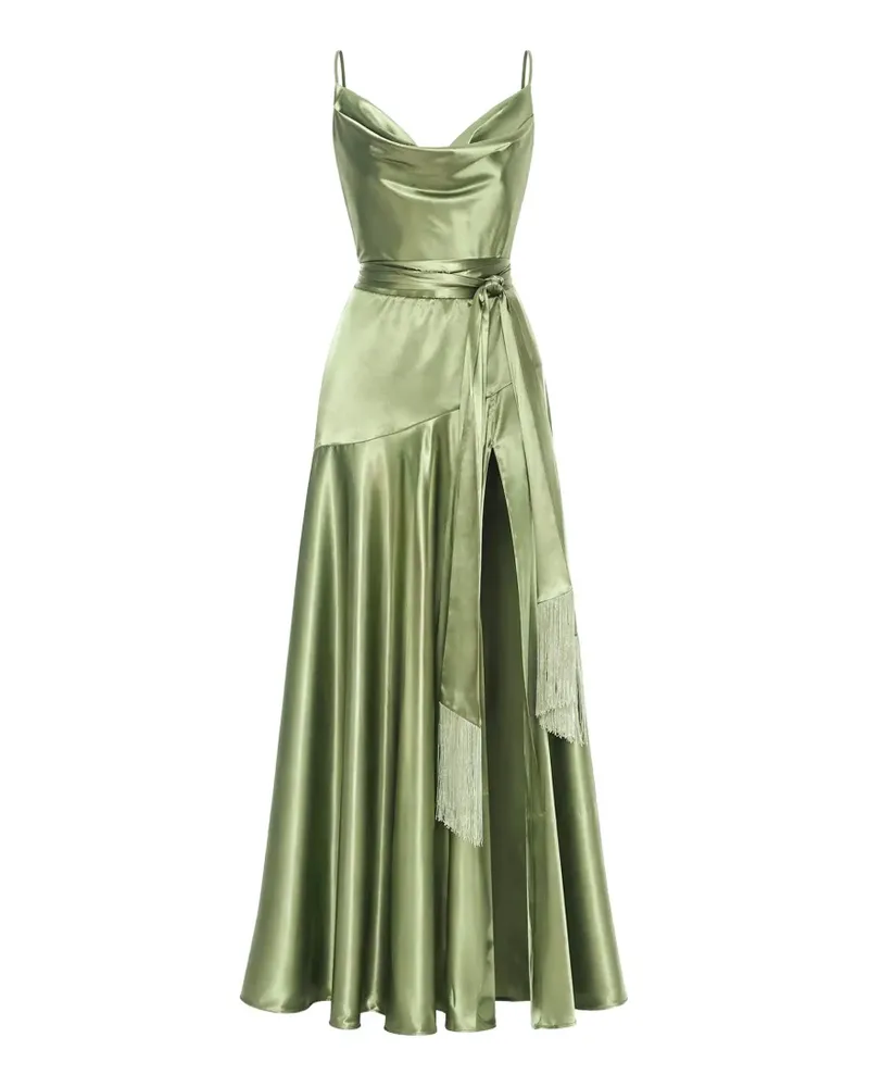 BRONX AND BANCO Leo fringed-belt dress - Grün Grün