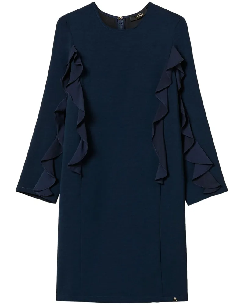 Twin-Set Minikleid mit Rüschendetail - Blau Blau