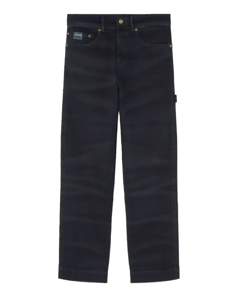Versace Jeans Piece Number Jeans mit V-Emblem - Blau Blau