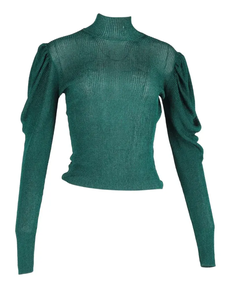 Caroline Constas puff-sleeve turtle-neck sweater - Grün Grün