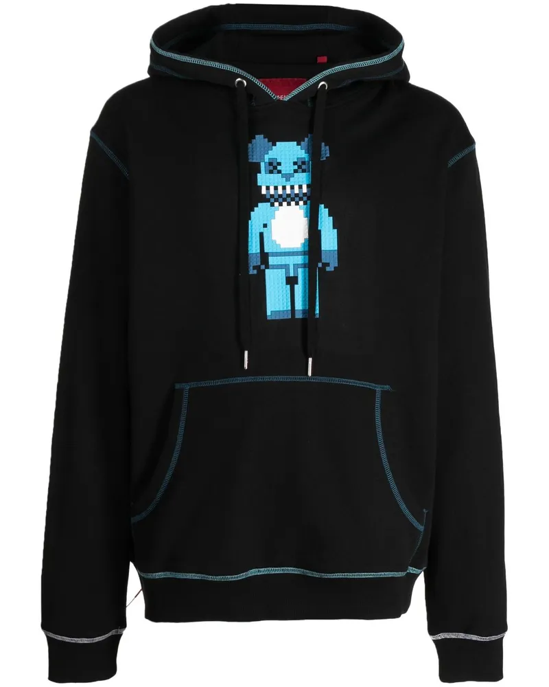 Mostly Heard Rarely Seen Hoodie mit Bären-Print Schwarz