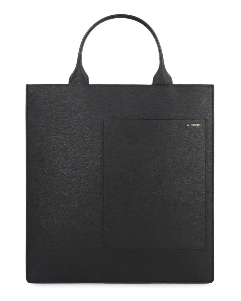 Valextra Kastige Tote Bag - Schwarz Schwarz