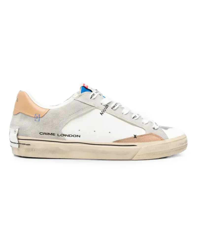 Crime Deconstructed suede-panelled low-top sneakers - Weiß Weiß