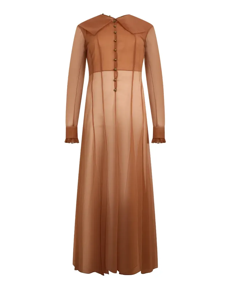 Philosophy Di Lorenzo Serafini sheer-effect maxi dress - Braun Braun