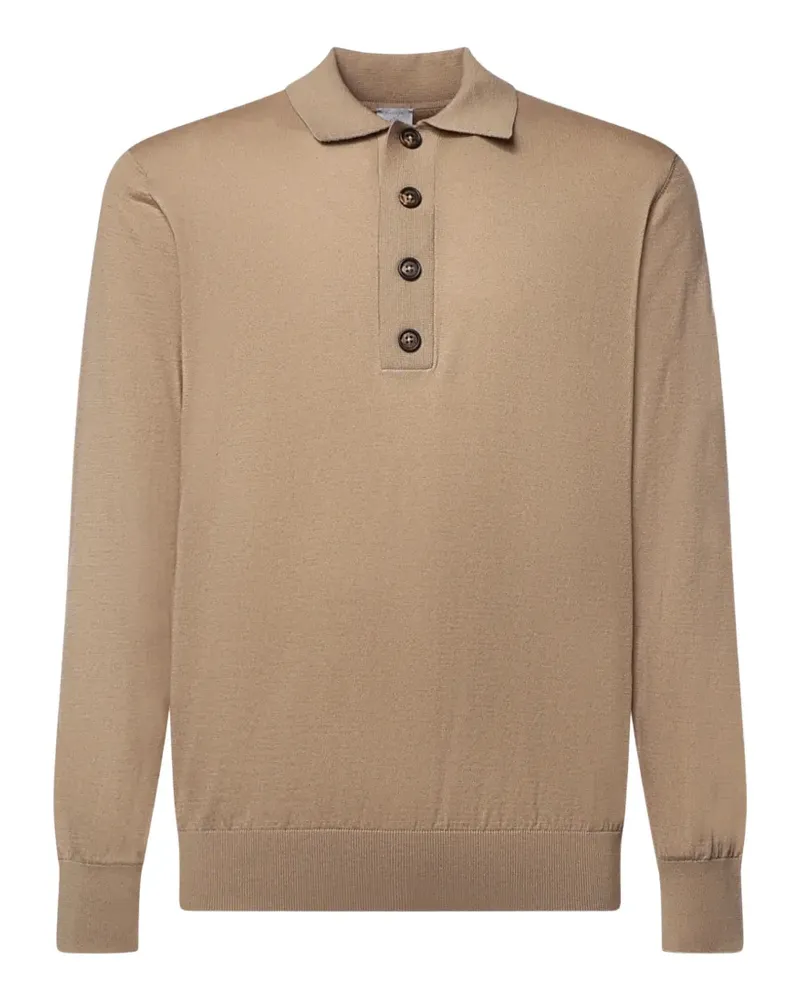 Eleventy Poloshirt mit Knöpfen - Nude Nude