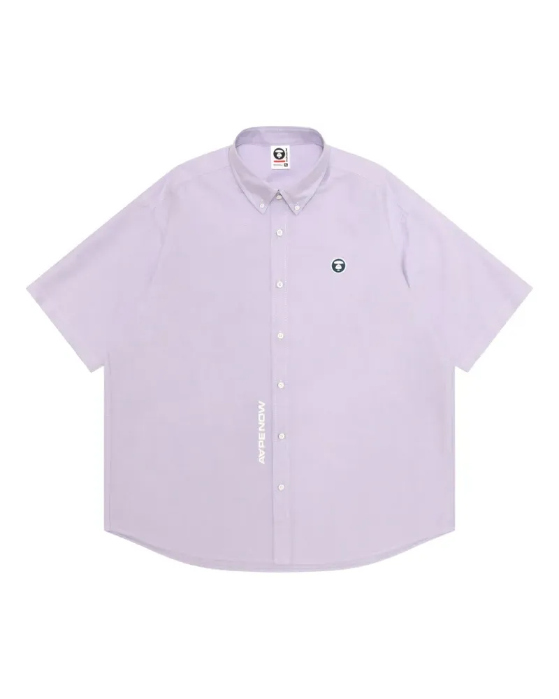 BAPE Hemd mit Logo - Violett Violett