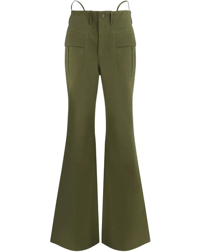 R13 Ausgestellte Hose - Grün Grün