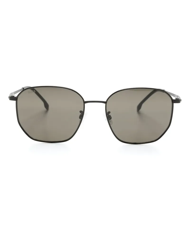 HUGO BOSS Sonnenbrille mit geometrischem Gestell - Schwarz Schwarz