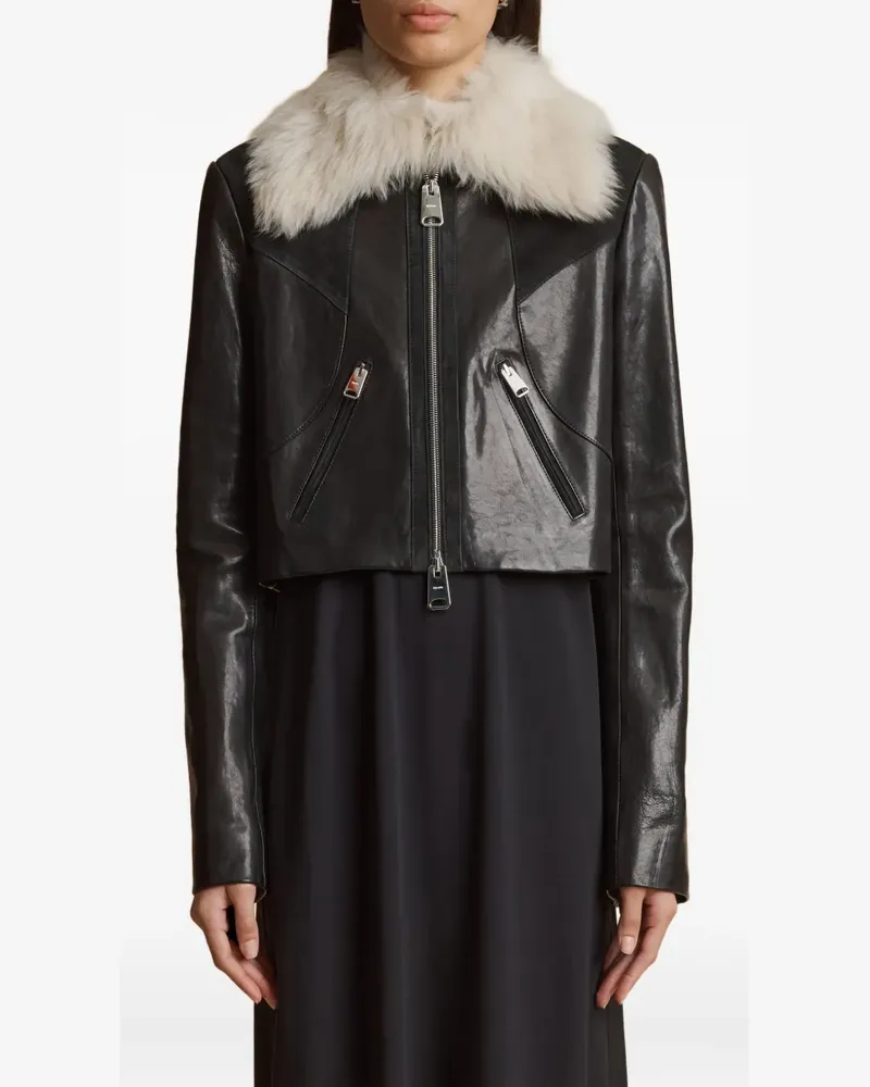 KHAITE Diana Lederjacke - Schwarz Schwarz