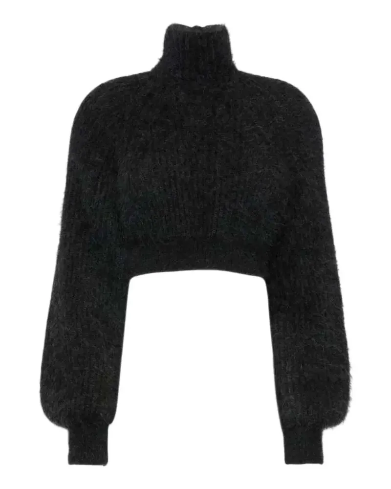 Max Mara Melierter Pullover aus Mohairgarn - Schwarz Schwarz