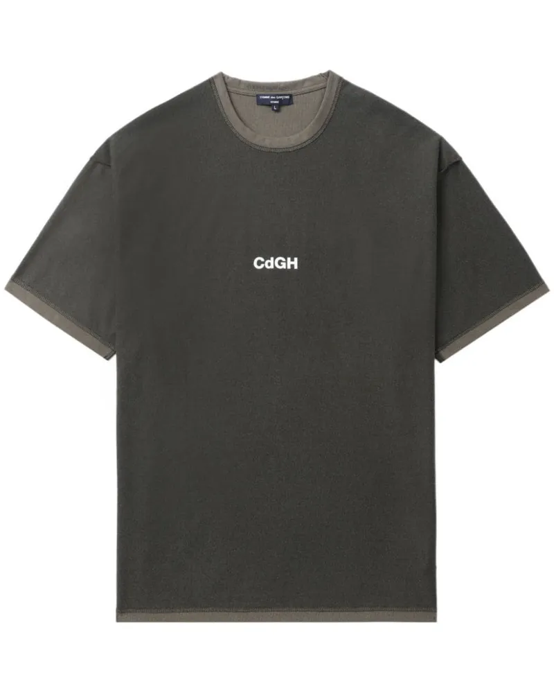 Comme des Garçons T-Shirt mit Logo-Print Grün