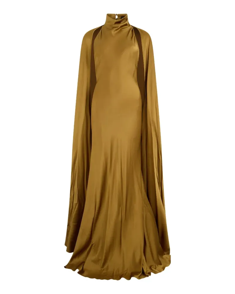 ELLERY cape-sleeve high-neck dress - Braun Braun