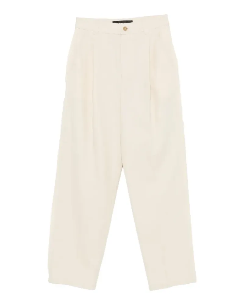 Department 5 Gladys pleated frayed-edge trousers - Nude Nude