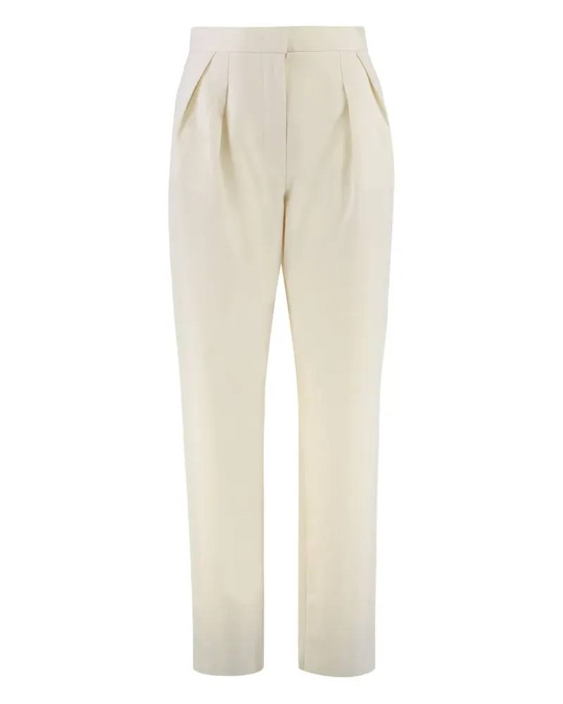 Max Mara Dede Hose mit Bundfalten - Weiß Weiß