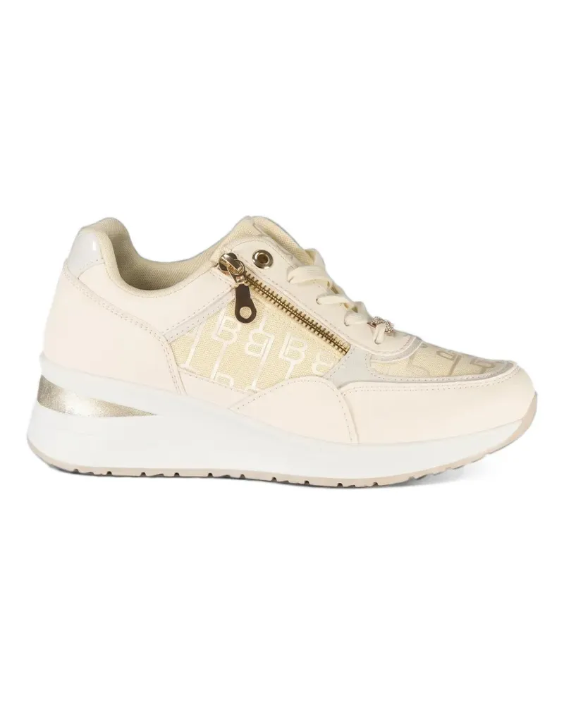 Laura Biagiotti Wedge-Sneakers mit Logo-Muster - Nude Nude