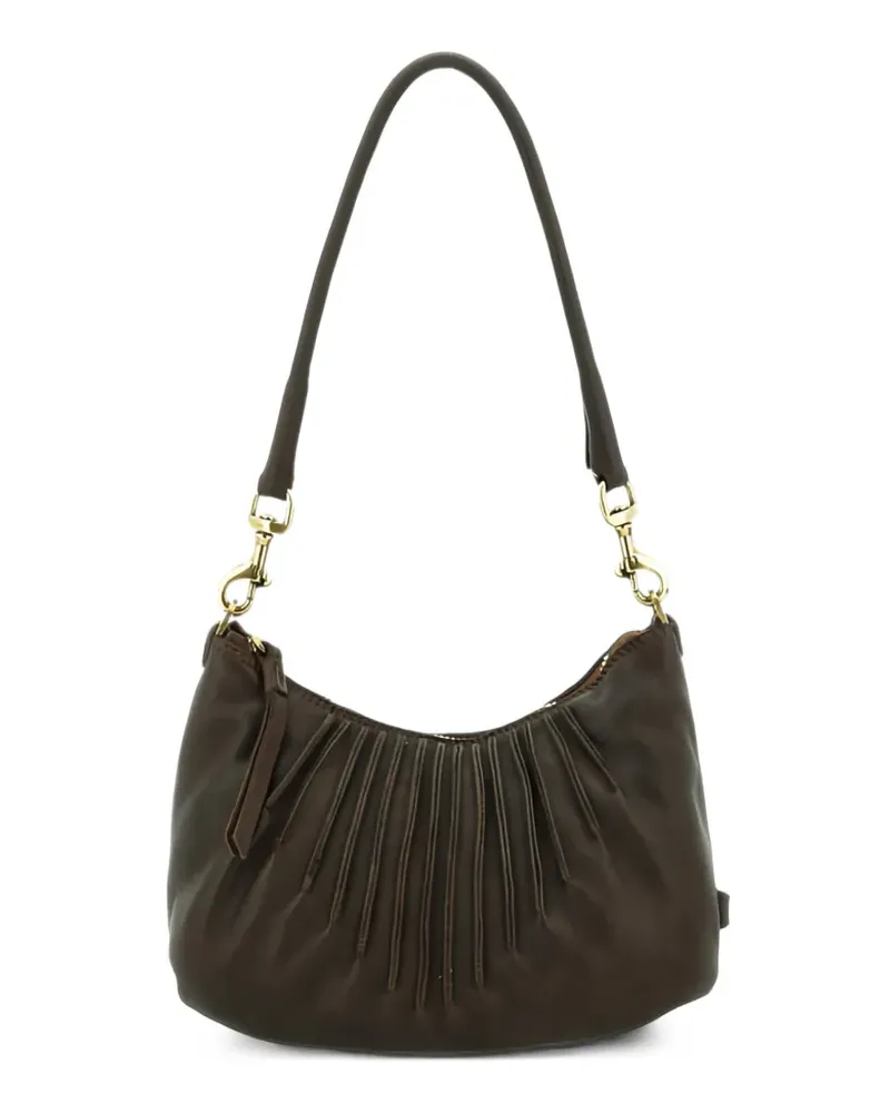 Caterina Lucchi Iva Schultertasche mit Raffung - Braun Braun