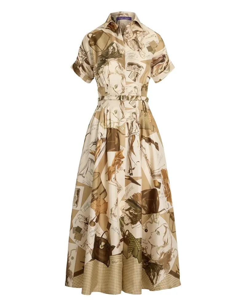 Ralph Lauren Donatella Kleid mit Print - Braun Braun