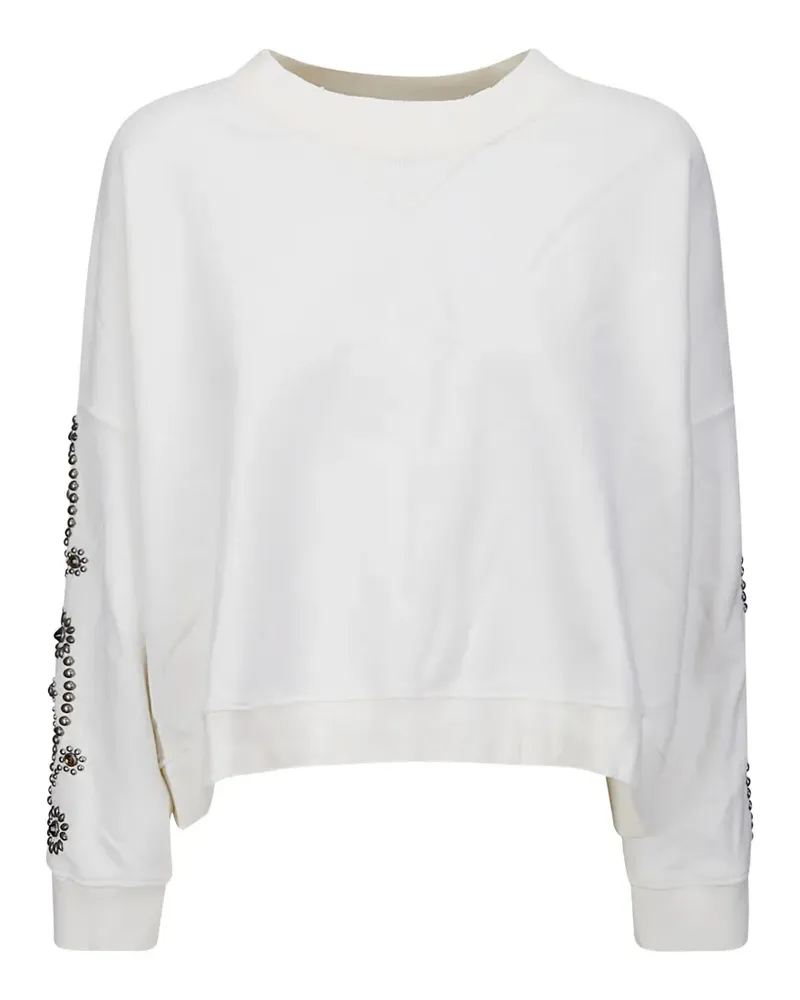 HTC Hollywood Trading Company stud-embellished paisley-pattern sweatshirt - Nude Nude