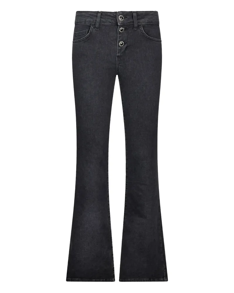 Liu Jo Bootcut-Jeans mit Zierknöpfen - Schwarz Schwarz