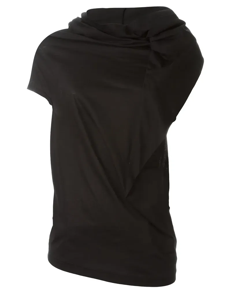 Junya Watanabe Asymmetrisches T-Shirt - Schwarz Schwarz