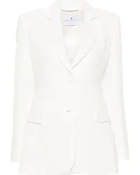 Ermanno Scervino Einreihiger Blazer aus Krepp Weiß