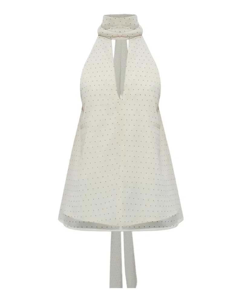 Gestuz Dorah Bluse mit Polka Dots - Weiß Weiß