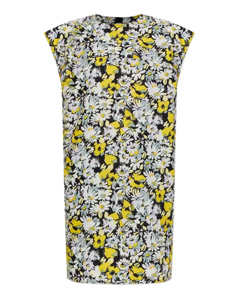 Marni floral-print tiered midi dress - Weiß Weiß