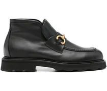 Stiefeletten mit Horsebit - Schwarz