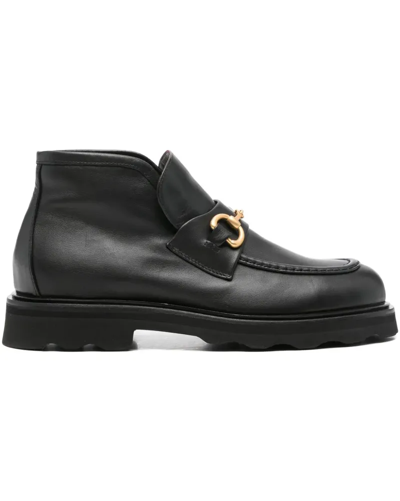POMME D'OR horsebit leather ankle boots - Schwarz Schwarz