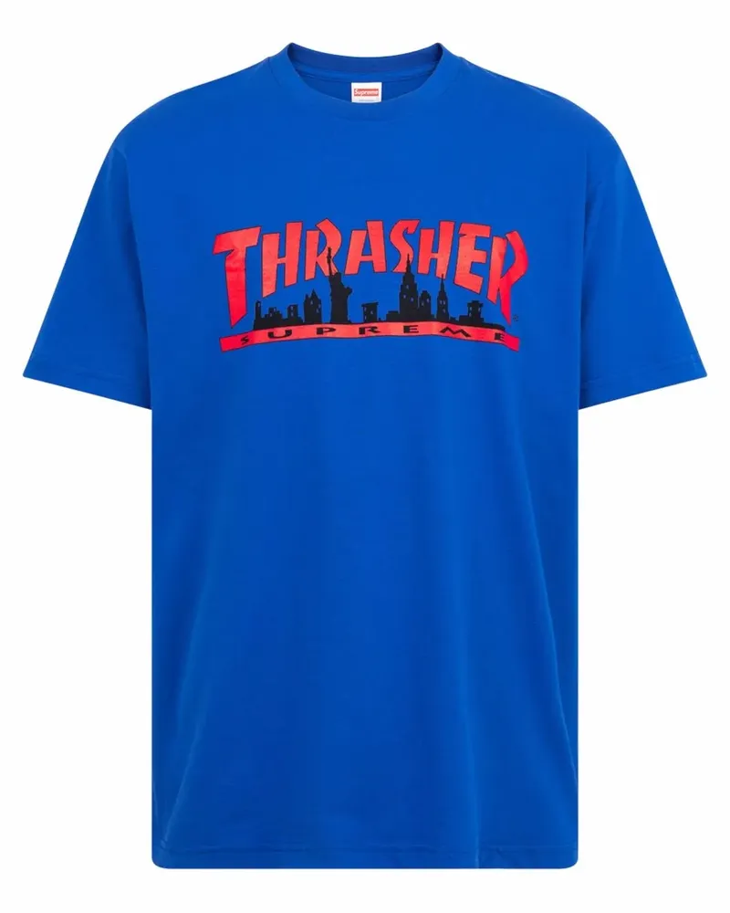 Supreme Being x Thrasher Skyline T-Shirt - Blau Blau