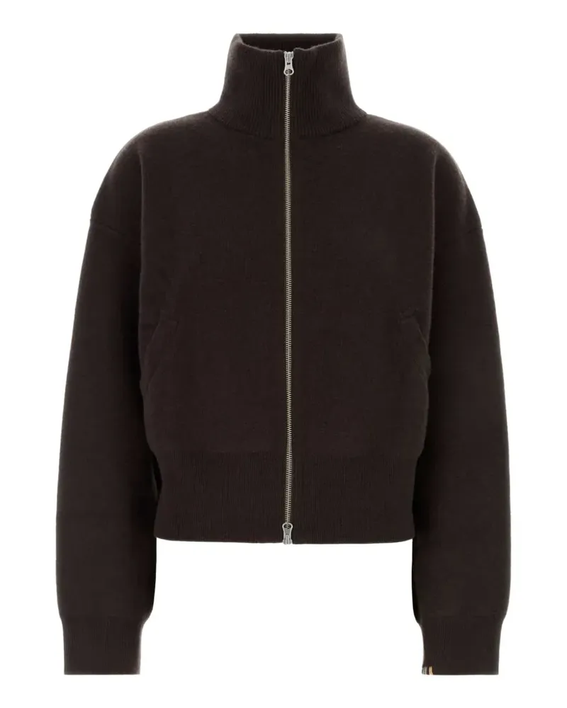 extreme cashmere N°385 Xtra Cute Cardigan mit Reißverschluss - Braun Braun