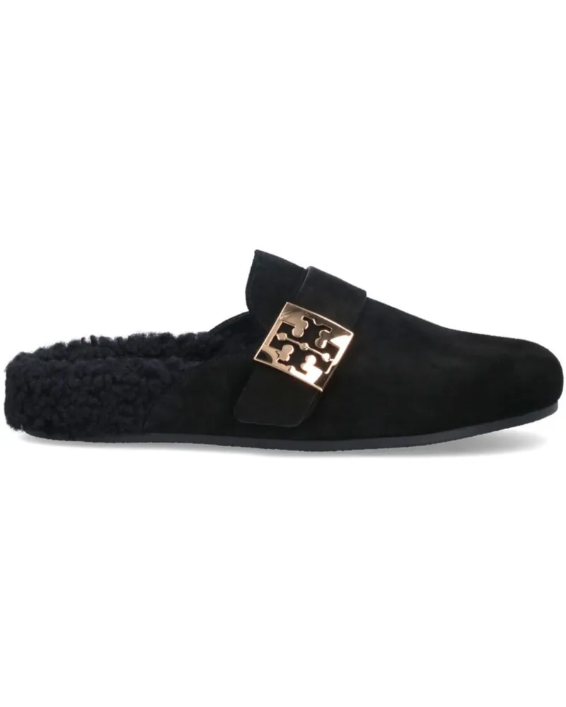 Tory Burch Mules mit Logo-Schild - Schwarz Schwarz