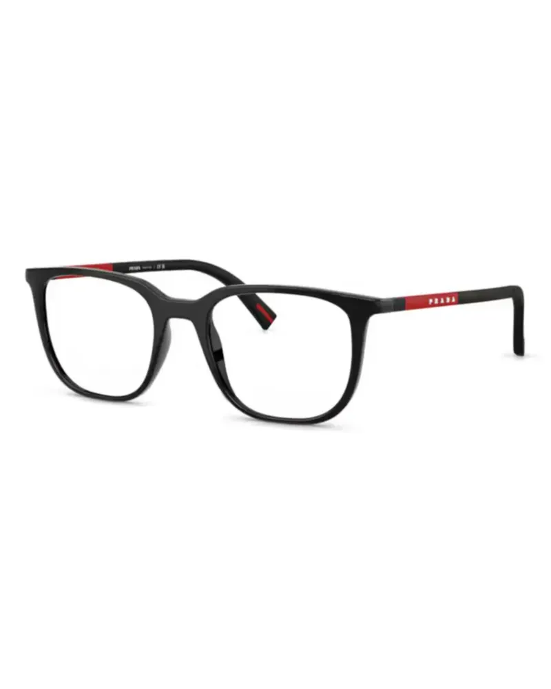 Prada Brille mit Logo-Print - Schwarz Schwarz