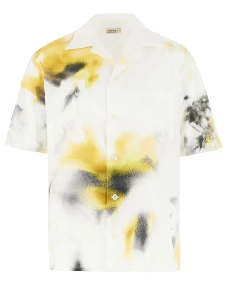Alexander McQueen Hemd mit Batikmuster - Weiß Weiß