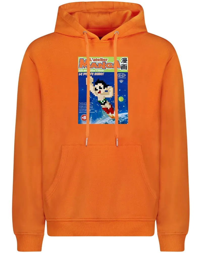Mostly Heard Rarely Seen Astro Manga Hoodie - Orange Orange