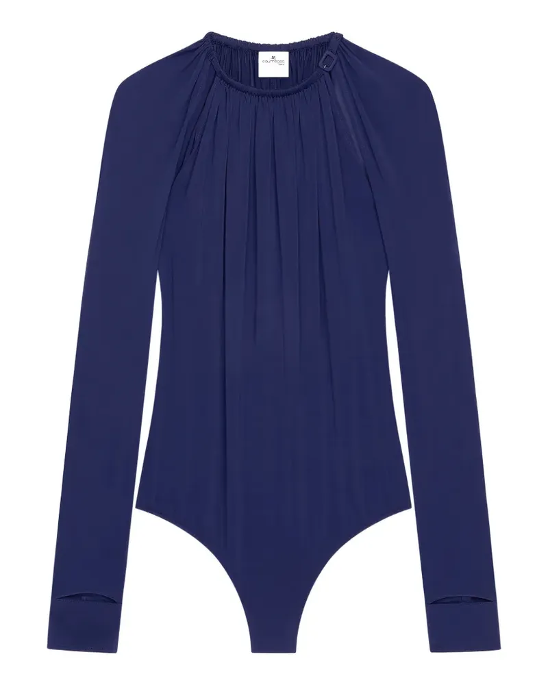 Courrèges Body mit Schnallendetail - Blau Blau