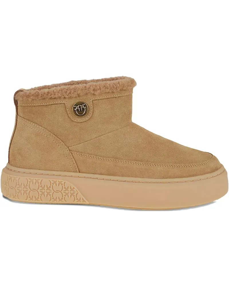 Pinko suede appliqué boots - Nude Nude