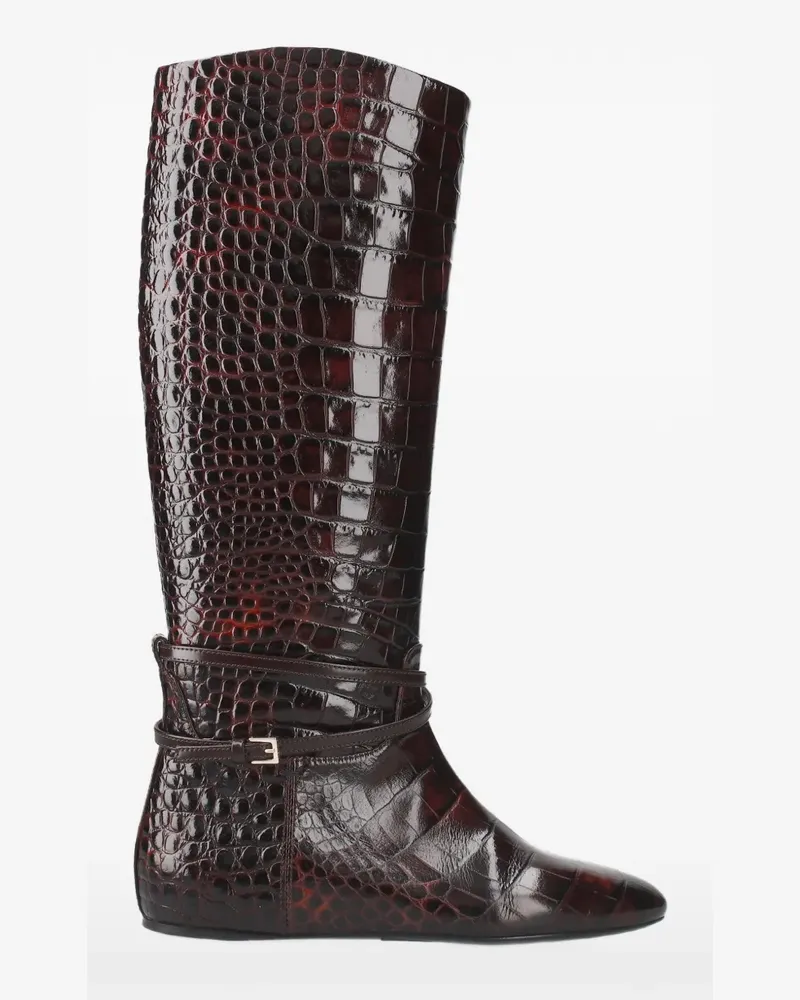 Premiata Stiefel mit Kroko-Prägung - Braun Braun