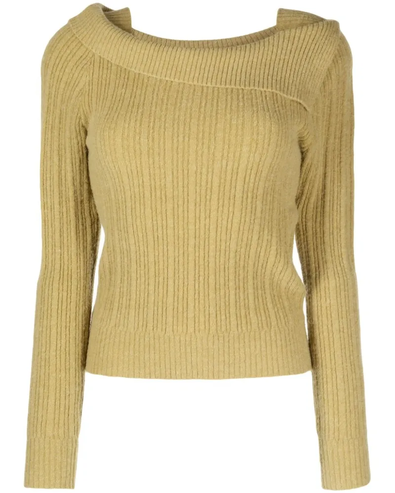 b+ab Pullover mit eckigem Ausschnitt - Grün Grün