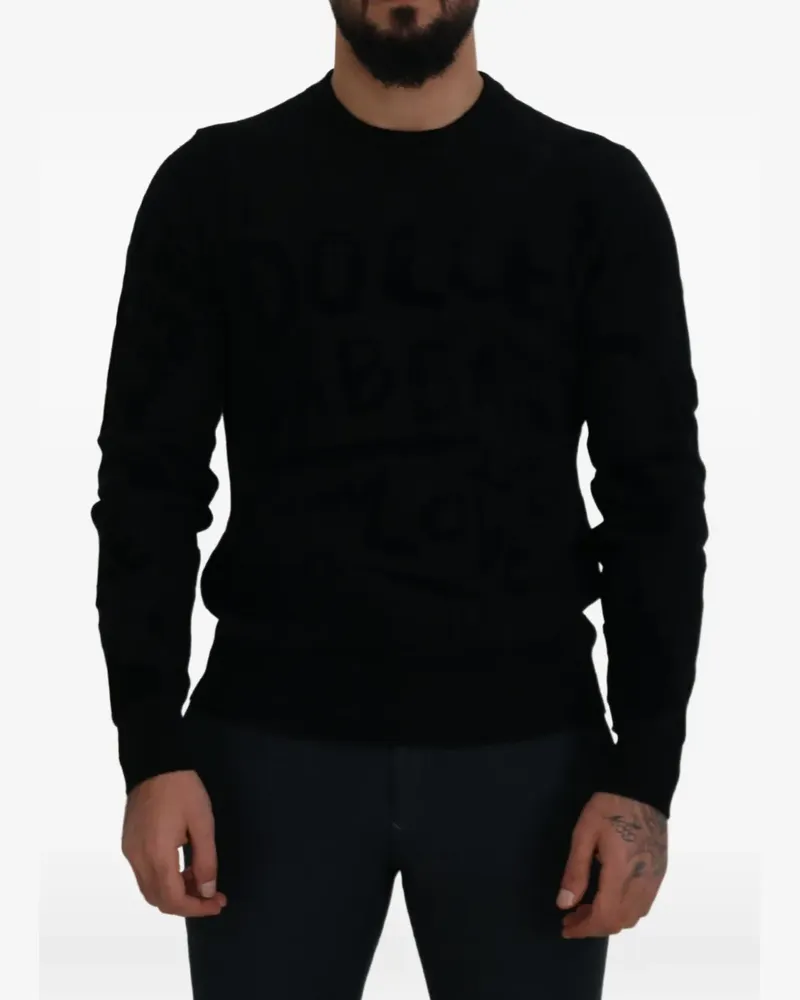 Dolce & Gabbana Pullover mit Prägung - Schwarz Schwarz