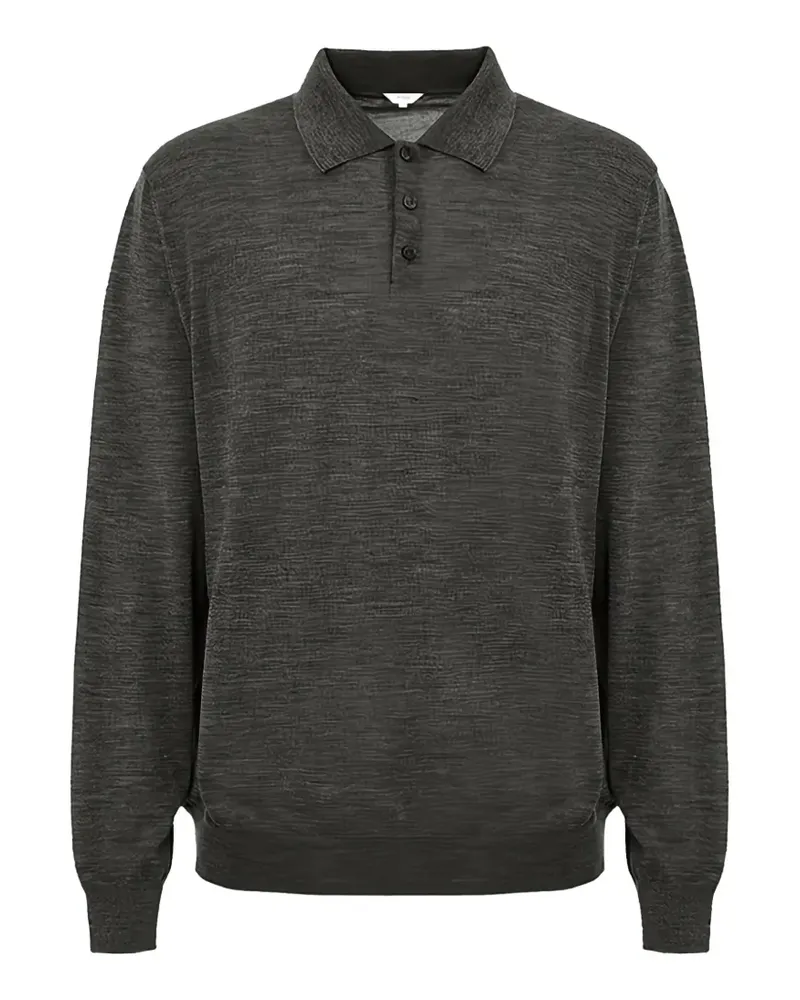 Malo Langärmeliges Poloshirt - Grau Grau