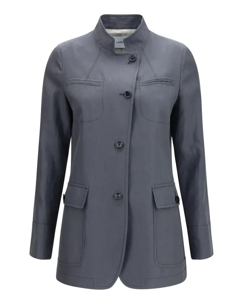 LARDINI mandarin collar pocket jacket - Grau Grau